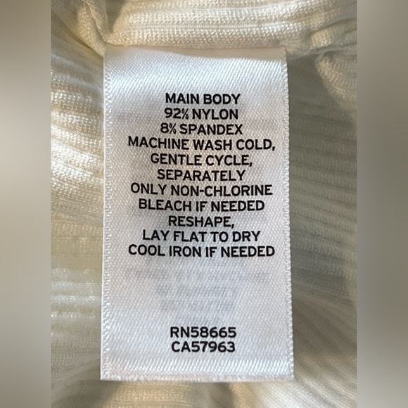 BP Nordstrom’s women’s size medium ivory tofu one piece ribbed bodysuit New - Picture 8 of 8